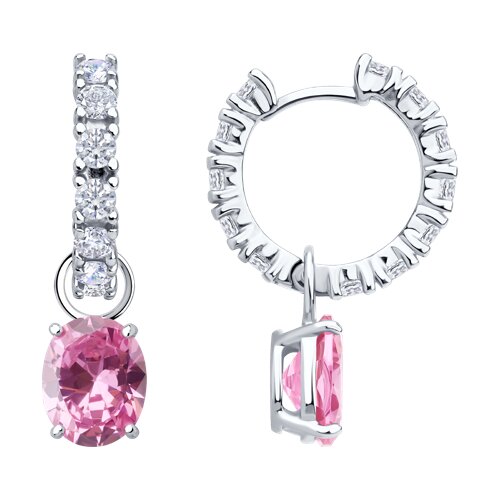 Серьги из серебра с фианитами Ювелирное изделие - Серьги из серебра с фианитами в магазине Best-Gold 149889