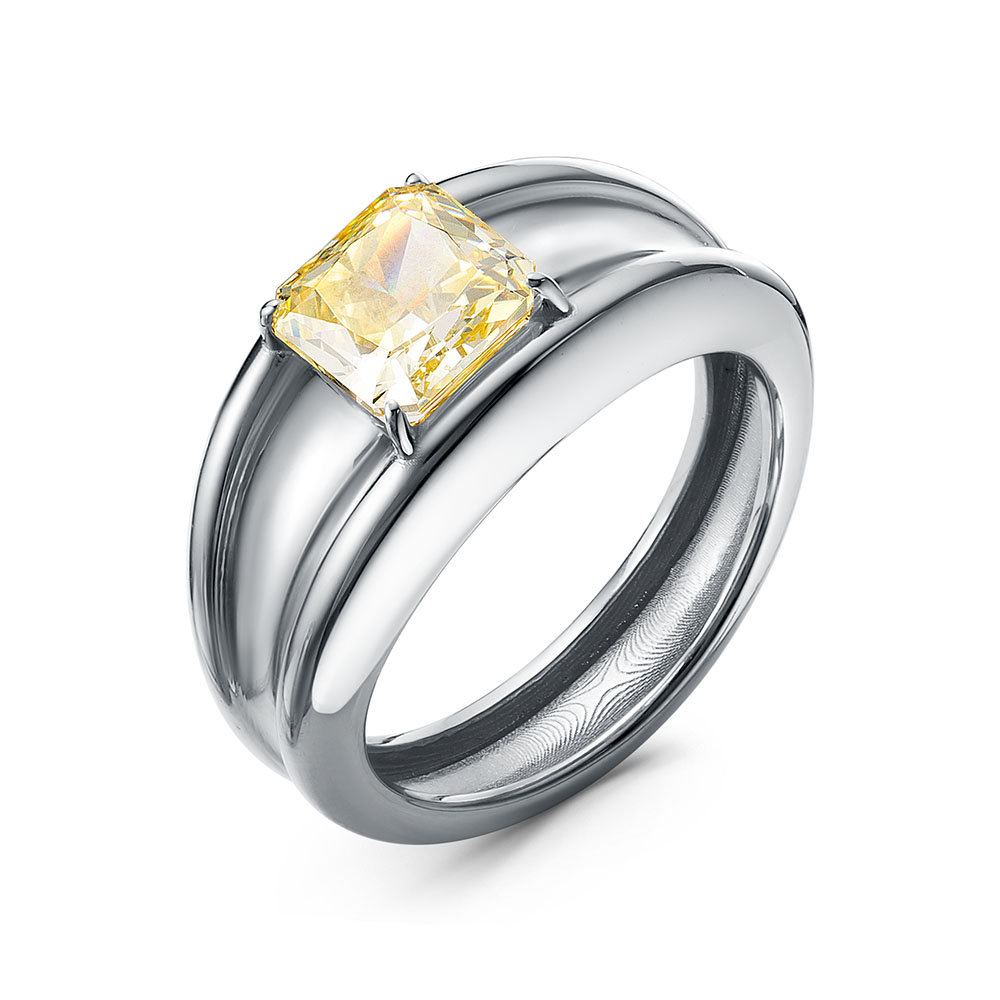 Кольцо из серебра с бриллианитом