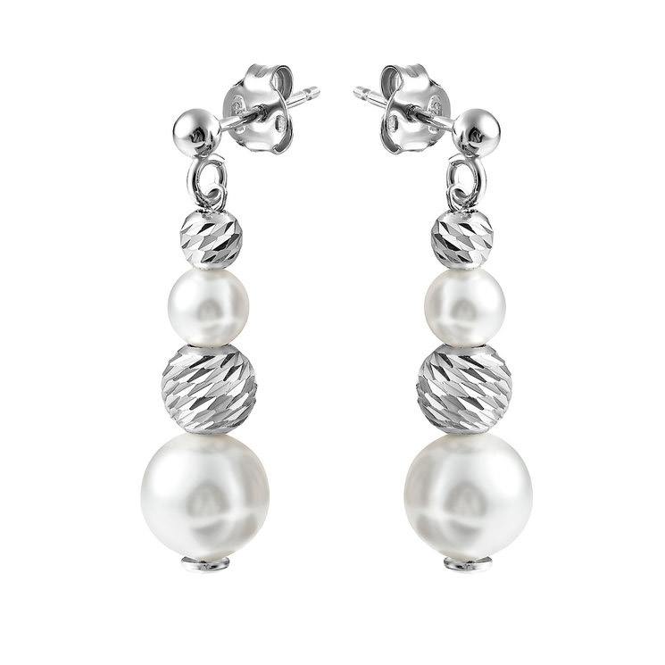 Серьги из серебра с жемчугом Ювелирное изделие - Серьги из серебра с жемчугом в магазине Best-Gold 021883