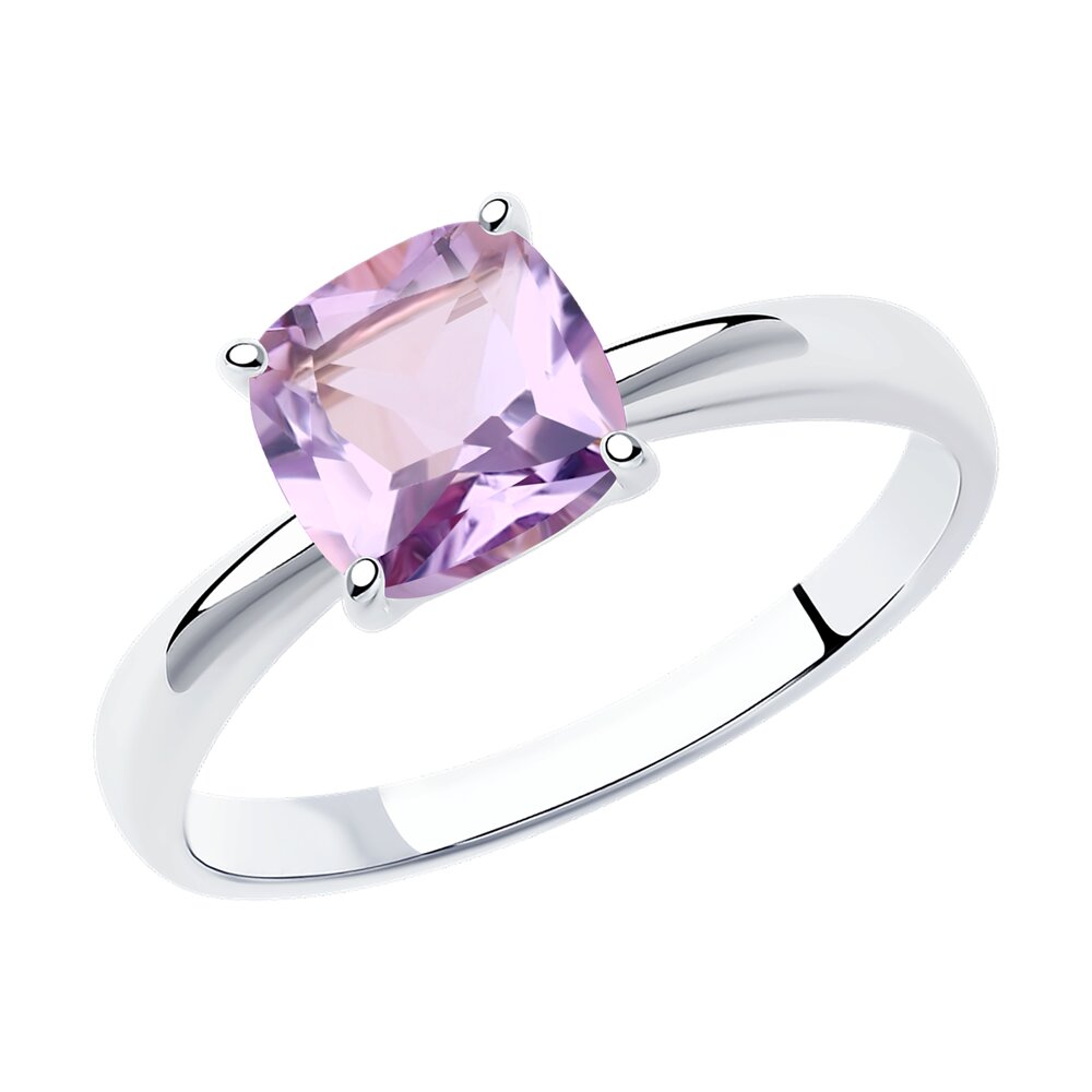 Кольцо из серебра с аметистом Ювелирное изделие - Кольцо из серебра с аметистом в магазине Best-Gold 056299