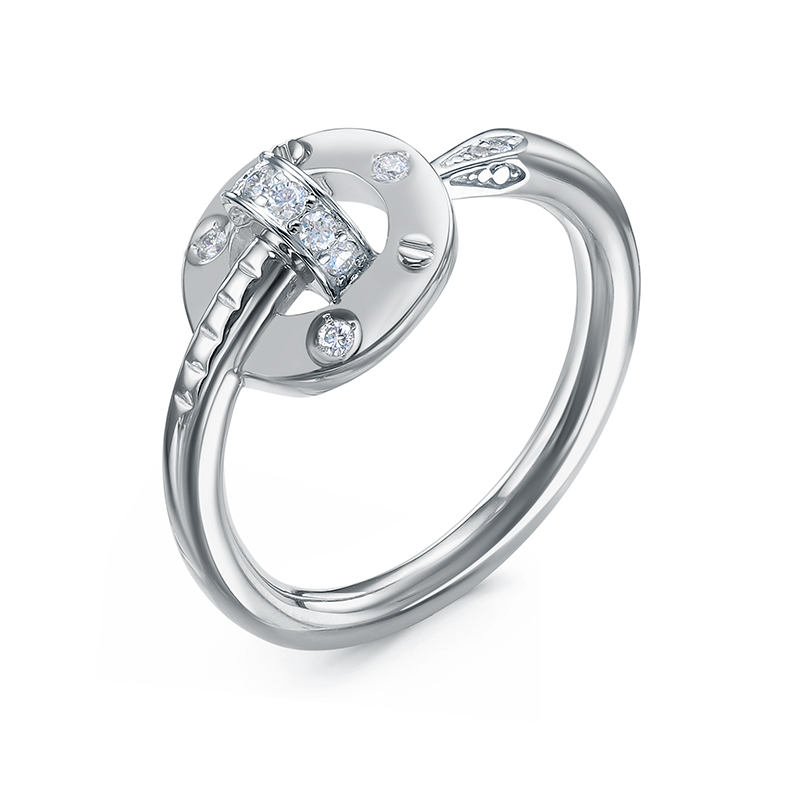 Кольцо из белого золота с бриллиантами Ювелирное изделие - Кольцо из белого золота с бриллиантами в магазине Best-Gold 097170