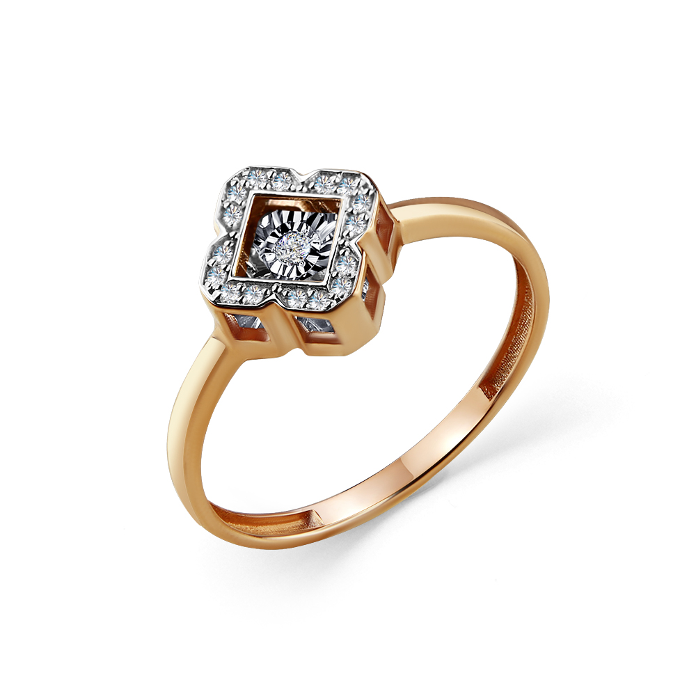 Кольцо из красного золота с бриллиантом Ювелирное изделие - Кольцо из красного золота с бриллиантом в магазине Best-Gold 149104