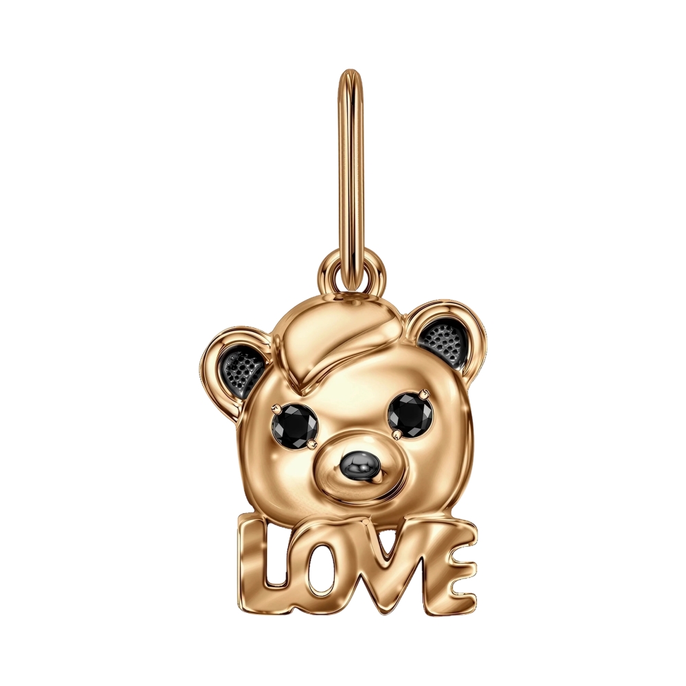 Подвеска из красного золота с фианитами Ювелирное изделие - Подвеска из красного золота с фианитами в магазине Best-Gold 150618