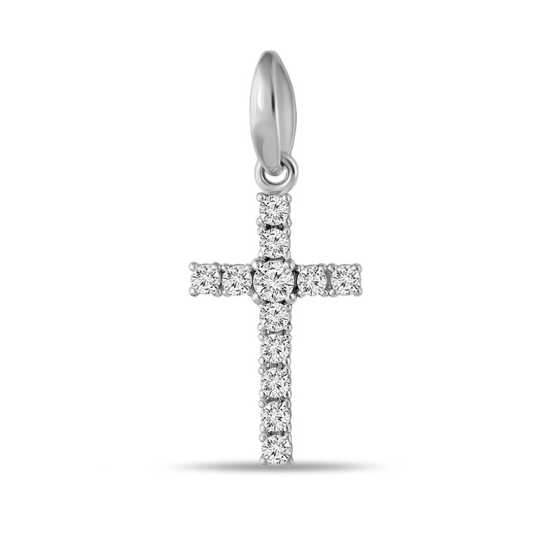 Подвеска из белого золота с фианитами Ювелирное изделие - Подвеска из белого золота с фианитами в магазине Best-Gold 001649