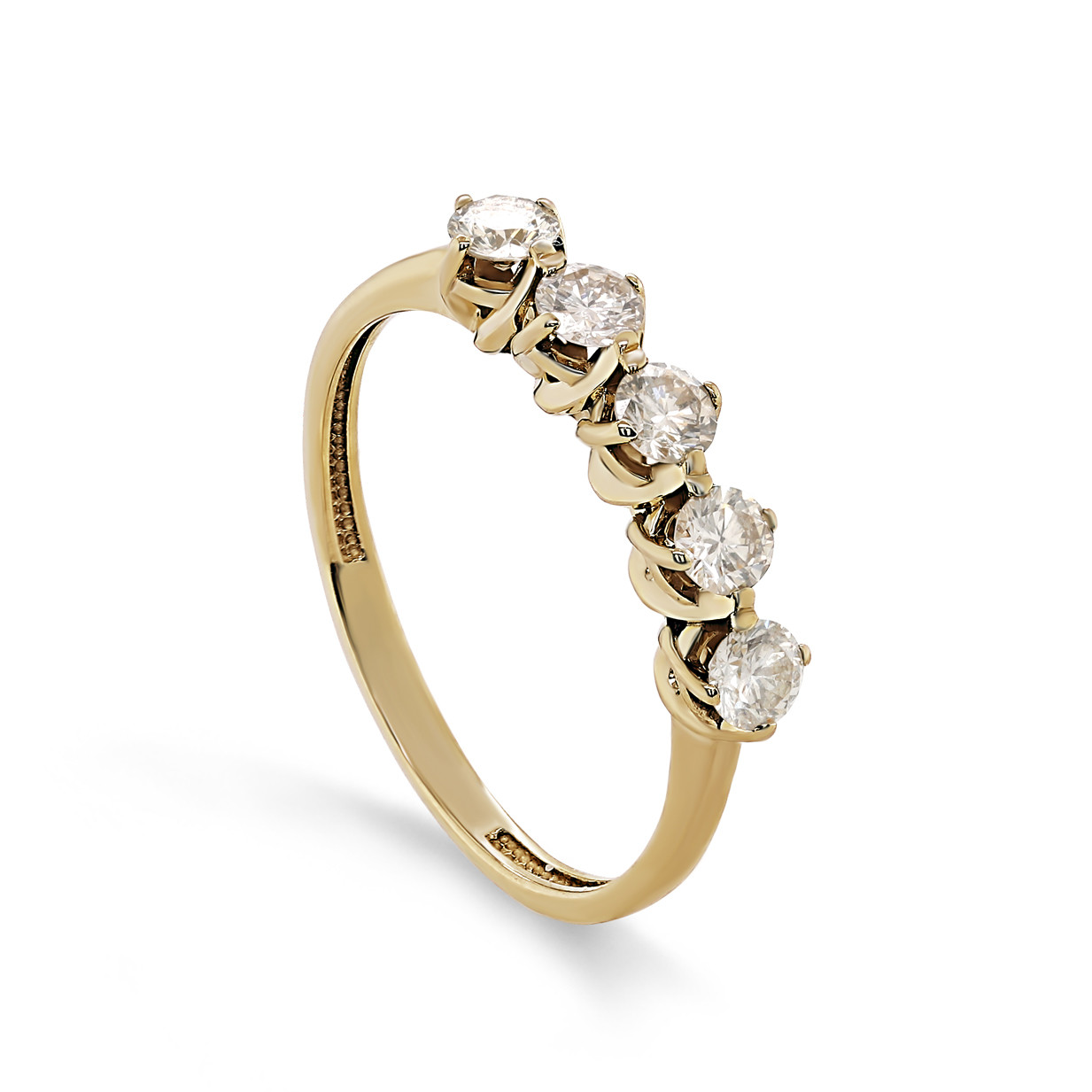 Кольцо из жёлтого золота с бриллиантами Ювелирное изделие - Кольцо из жёлтого золота с бриллиантами в магазине Best-Gold 028339