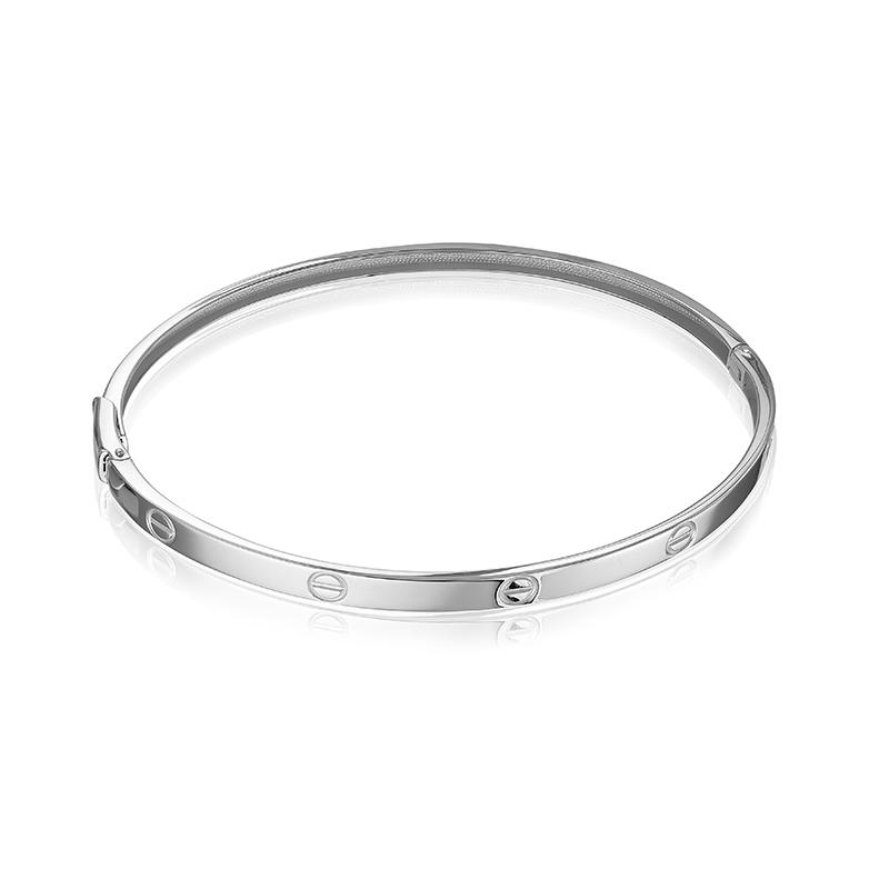 Браслет жесткий из белого золота Ювелирное изделие - Браслет жесткий из белого золота в магазине Best-Gold 029915