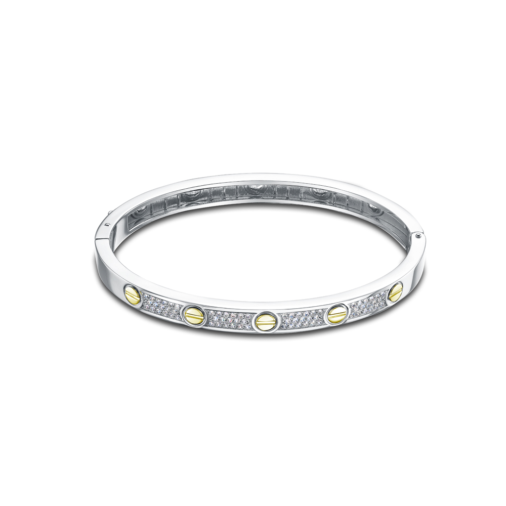 Ювелирное изделие - Браслет из белого золота с фианитами в магазине Best-Gold 134949