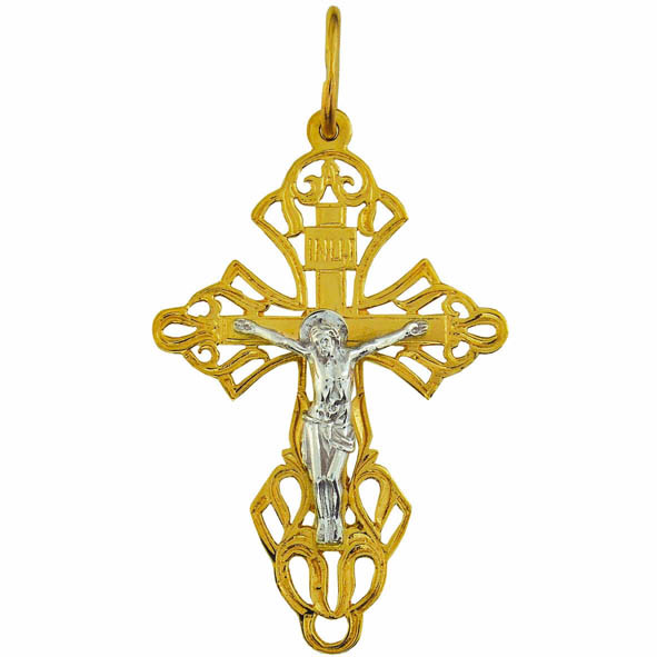 Крест из комбинированного золота Ювелирное изделие - Крест из комбинированного золота в магазине Best-Gold 116427