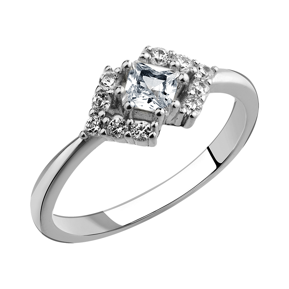 Кольцо из серебра с цирконием Ювелирное изделие - Кольцо из серебра с цирконием в магазине Best-Gold 131864