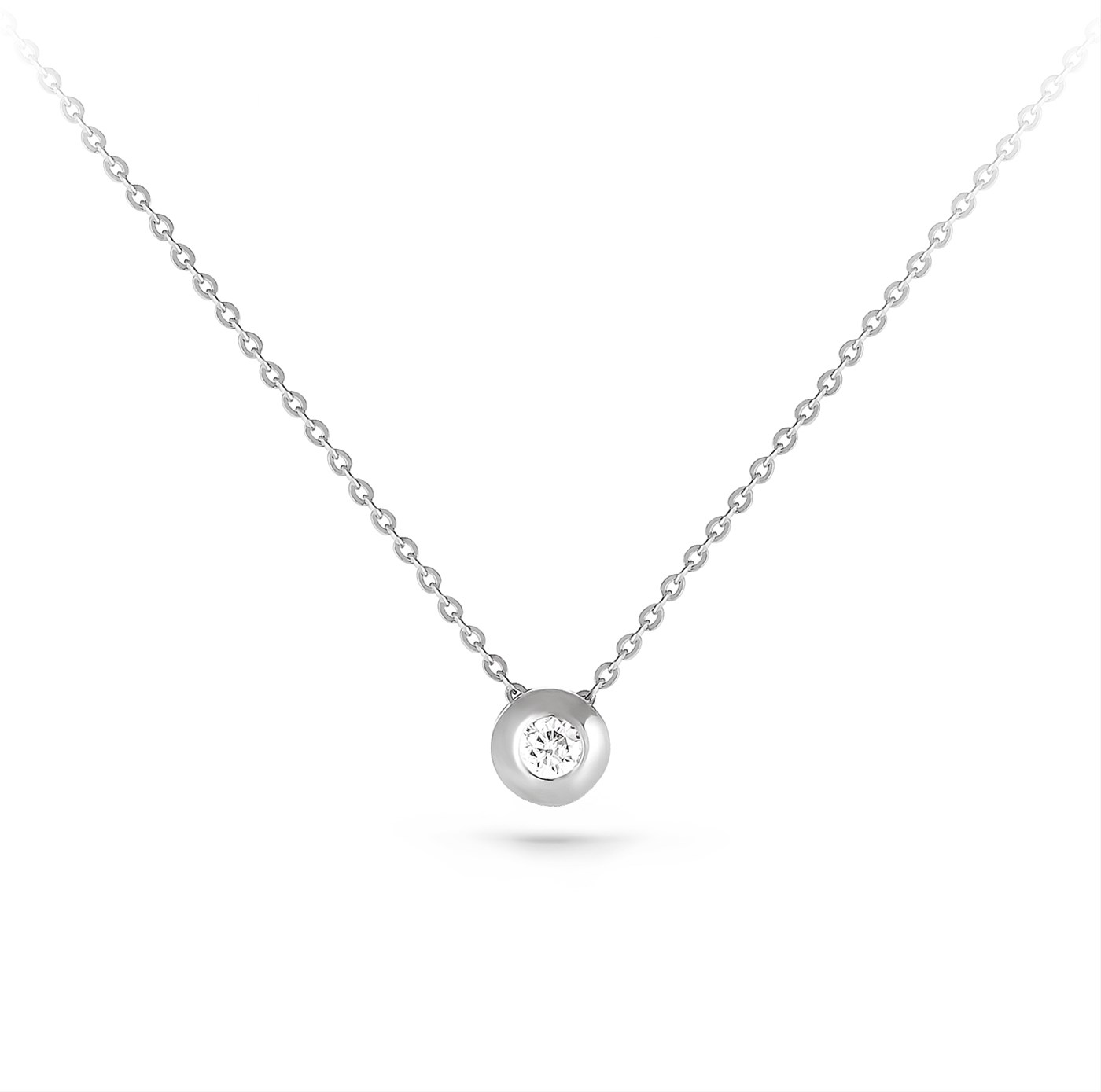 Колье из белого золота с бриллиантом Ювелирное изделие - Колье из белого золота с бриллиантом в магазине Best-Gold 154974