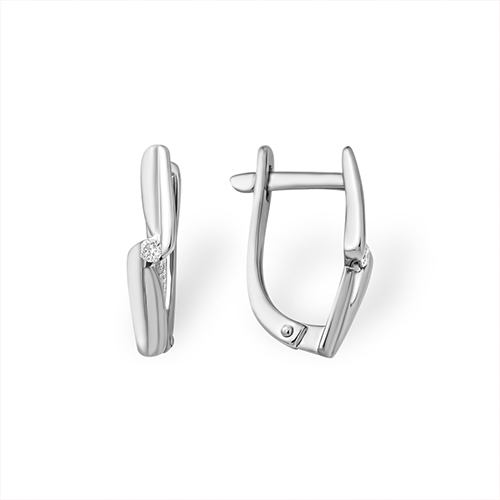 Серьги из серебра с бриллиантами Ювелирное изделие - Серьги из серебра с бриллиантами в магазине Best-Gold 153517