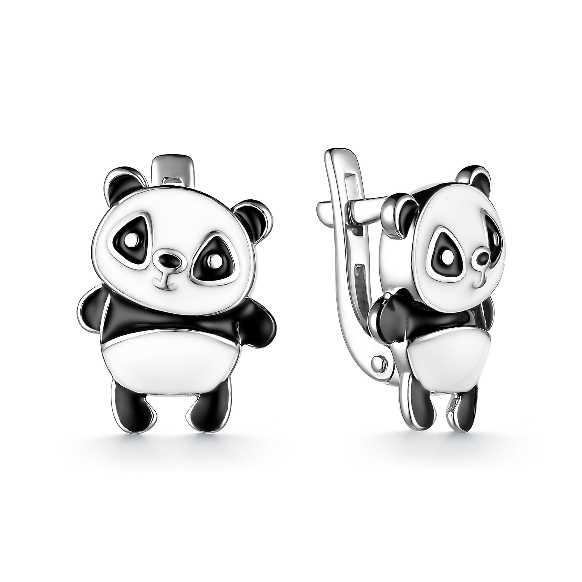 Серьги из серебра с эмалью Ювелирное изделие - Серьги из серебра с эмалью в магазине Best-Gold 125488