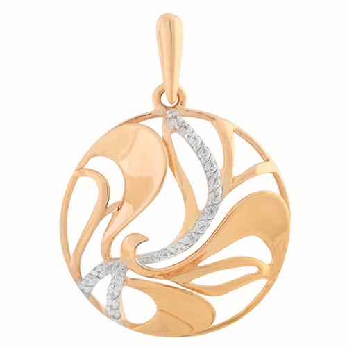 Ювелирное изделие - Подвеска из красного золота с фианитами в магазине Best-Gold 072588