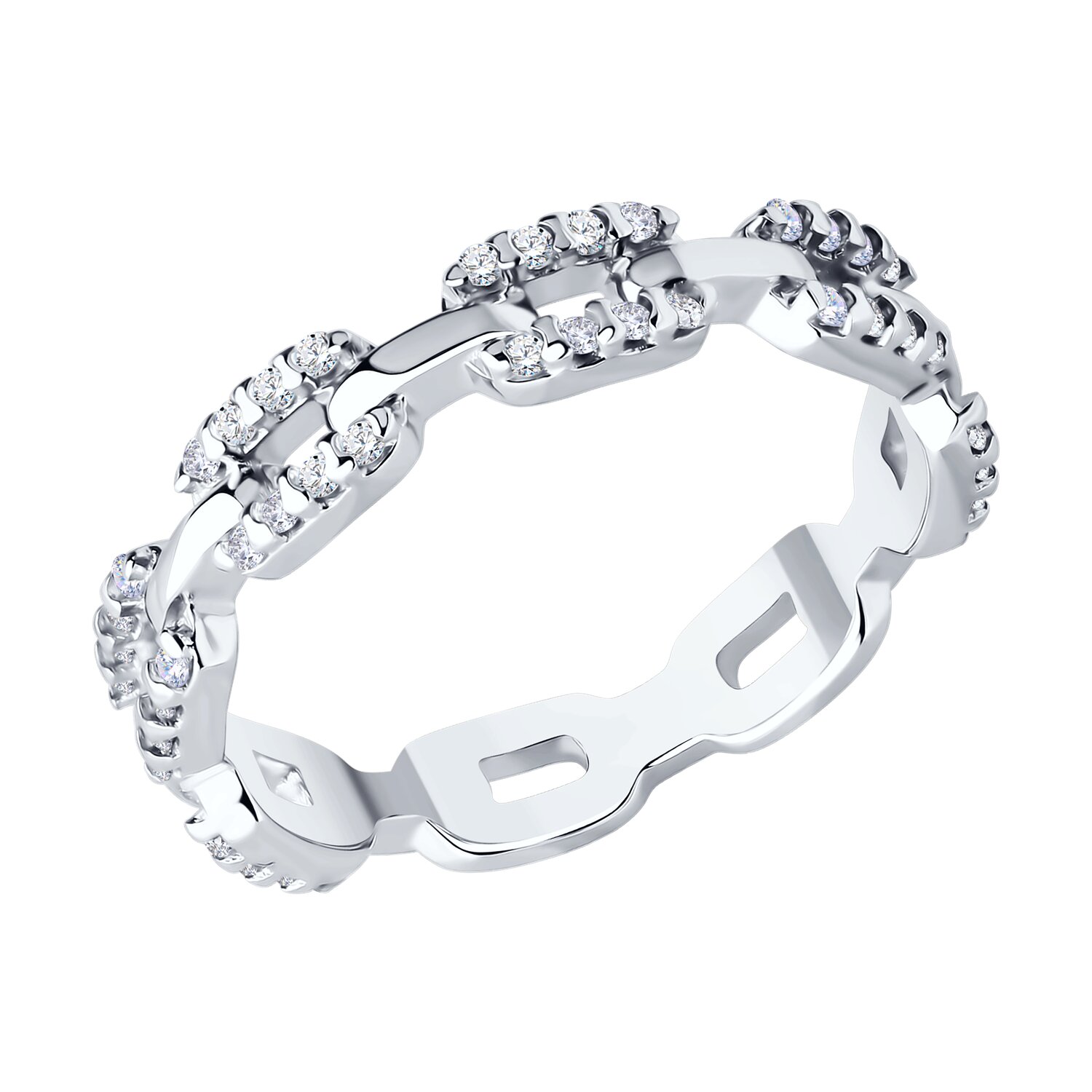 Кольцо из серебра с фианитами Ювелирное изделие - Кольцо из серебра с фианитами в магазине Best-Gold 140699