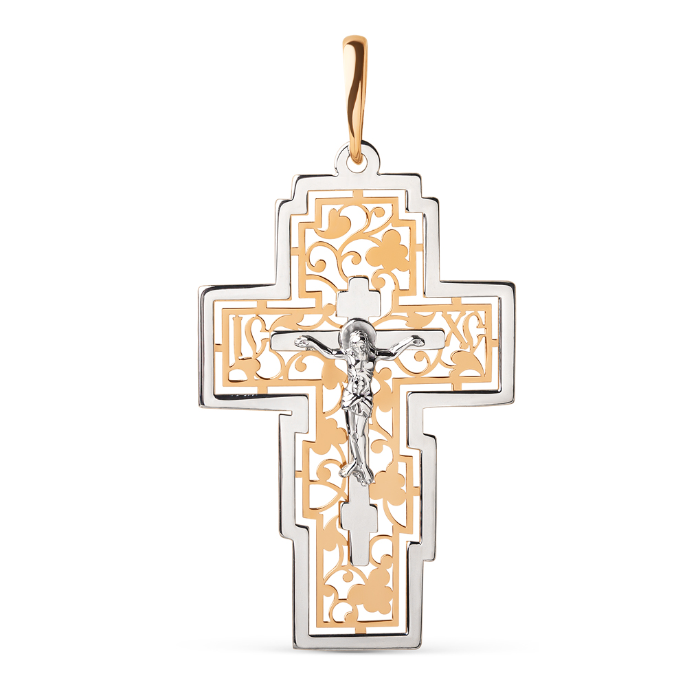 Крест из комбинированного золота Ювелирное изделие - Крест из комбинированного золота в магазине Best-Gold 145666