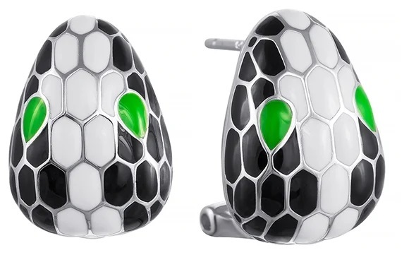 Ювелирное изделие - Серьги из серебра с эмалью в магазине Best-Gold 142479