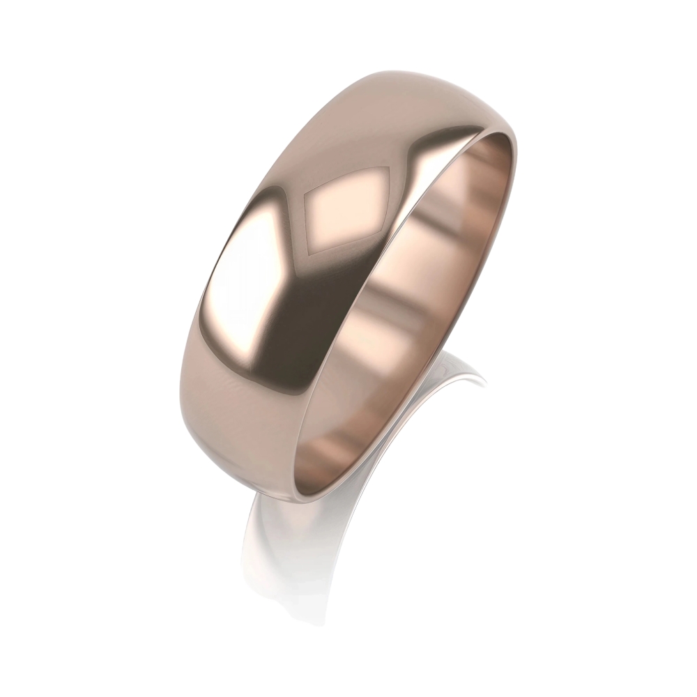 Обручальное классическое кольцо из красного золота Ювелирное изделие - Обручальное классическое кольцо из красного золота в магазине Best-Gold 143493