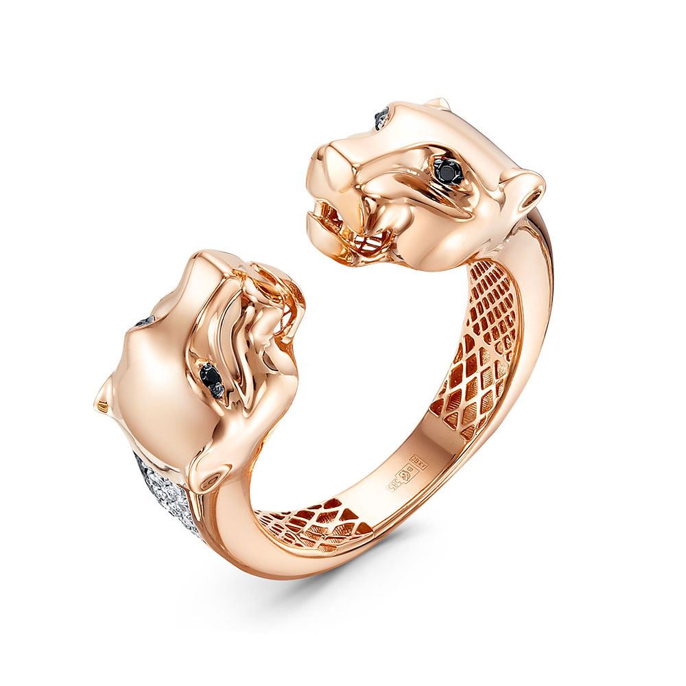 Кольцо в красном золоте с фианитами Ювелирное изделие - Кольцо в красном золоте с фианитами в магазине Best-Gold 142184