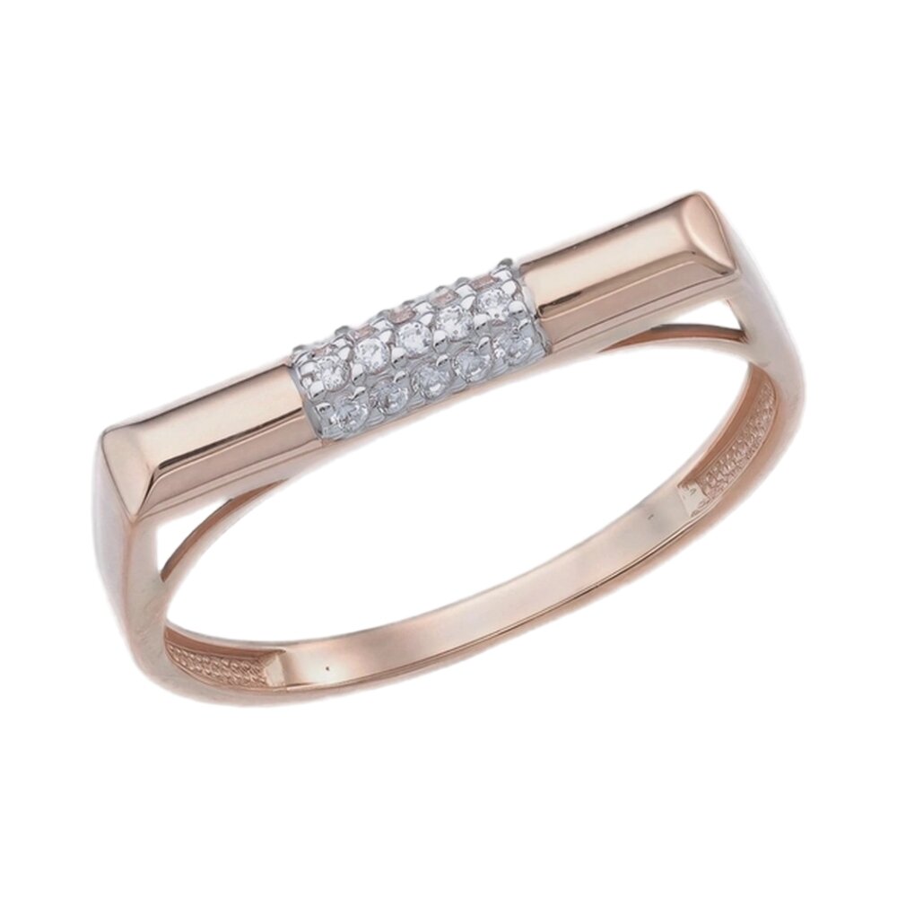 Ювелирное изделие - Кольцо из красного золота с фианитами в магазине Best-Gold 142653