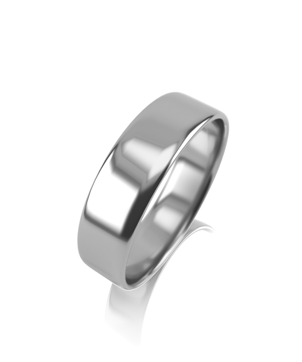 Обручальное кольцо классическое из белого золота Ювелирное изделие - Обручальное кольцо классическое из белого золота в магазине Best-Gold 034236