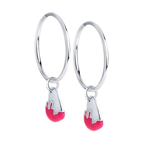 Серьги из серебра с эмалью Ювелирное изделие - Серьги из серебра с эмалью в магазине Best-Gold 152846