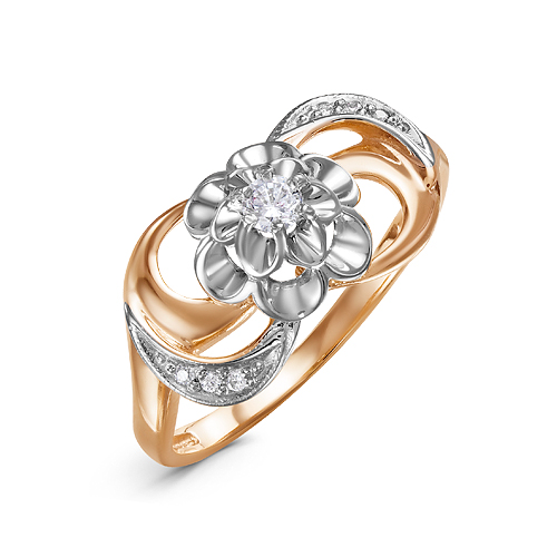 Ювелирное изделие - Кольцо из желтого золота с фианитами в магазине Best-Gold 126527