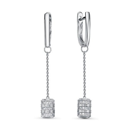 Серьги из серебра с фианитами Ювелирное изделие - Серьги из серебра с фианитами в магазине Best-Gold 133355