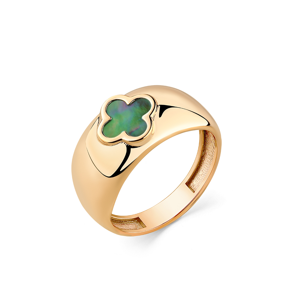 Ювелирное изделие - Кольцо из красного золота с перламутром в магазине Best-Gold 125675