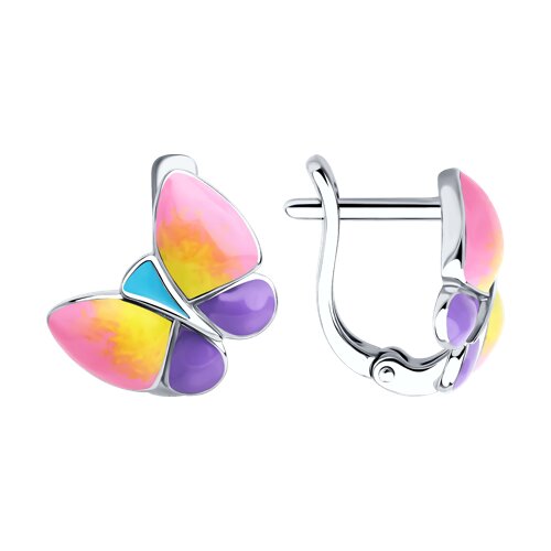 Серьги из серебра с эмалью Ювелирное изделие - Серьги из серебра с эмалью в магазине Best-Gold 141261