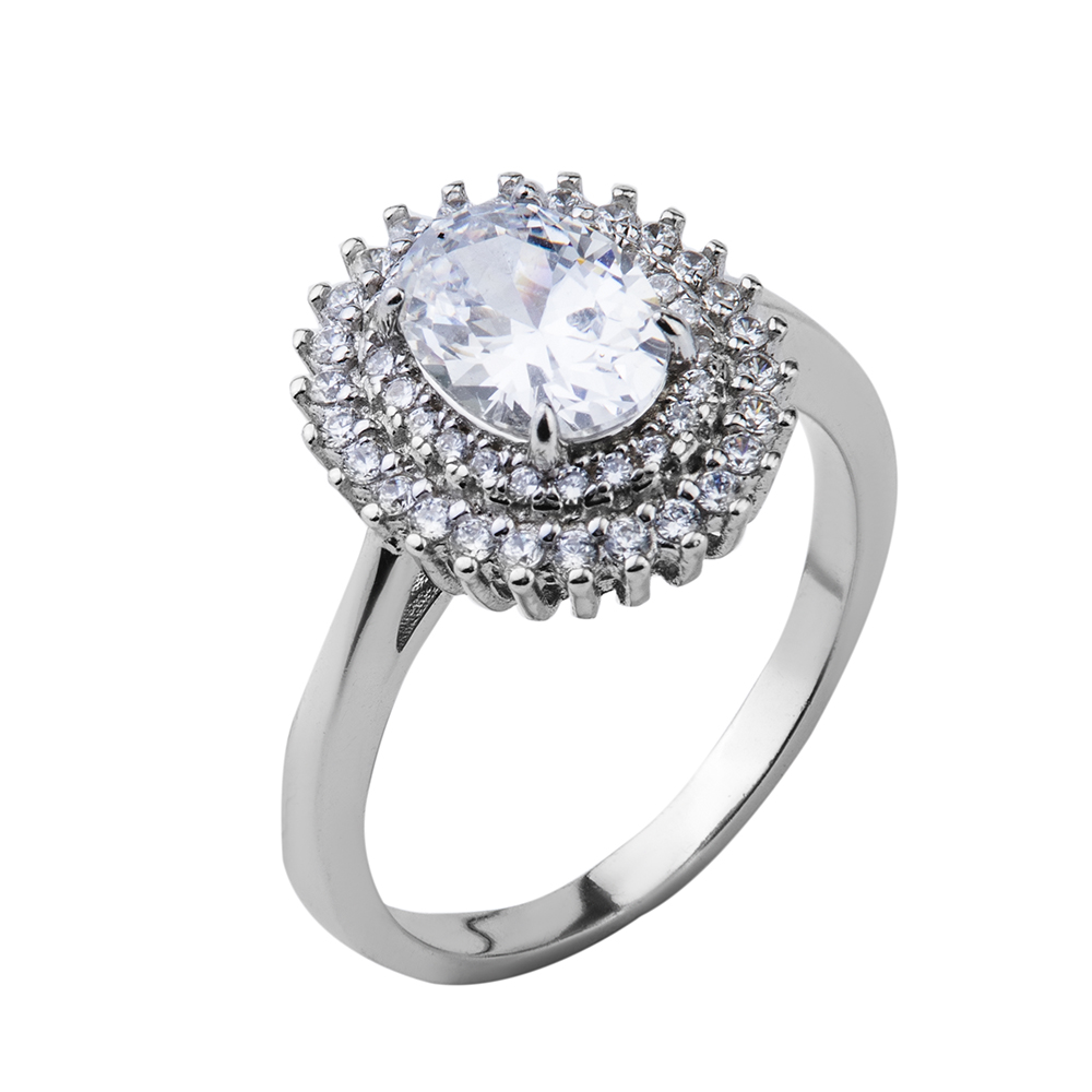 Кольцо из серебра с фианитами Ювелирное изделие - Кольцо из серебра с фианитами в магазине Best-Gold 062296