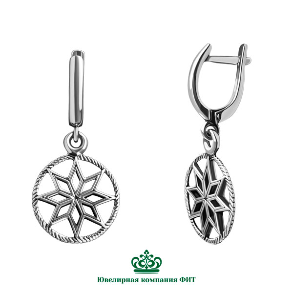 Ювелирное изделие - Серьги из серебра в магазине Best-Gold 153353