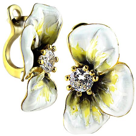 Ювелирное изделие - Серьги из серебра с фианитами в магазине Best-Gold 126282