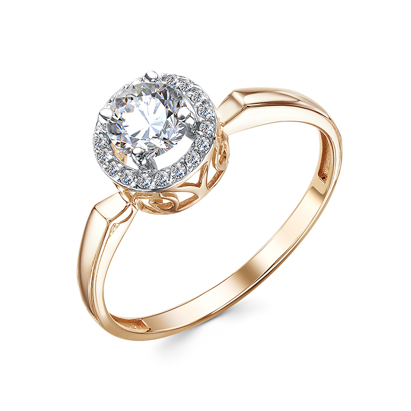 Ювелирное изделие - Кольцо из красного золота с фианитами в магазине Best-Gold 126545