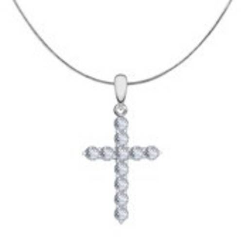 Ювелирное изделие - Крест из серебра с фианитами в магазине Best-Gold 045466