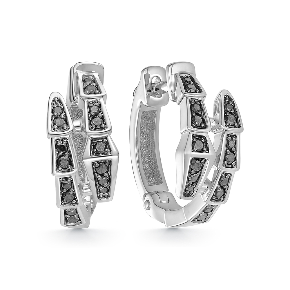 Серьги из белого золота с  бриллиантами Ювелирное изделие - Серьги из белого золота с  бриллиантами в магазине Best-Gold 149190