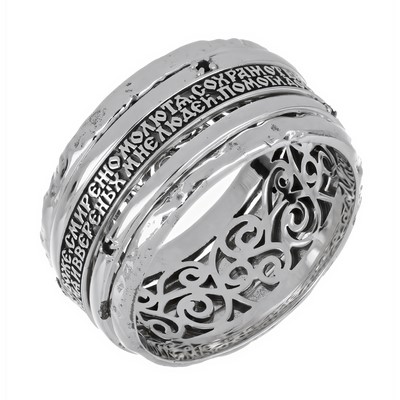 Ювелирное изделие - Кольцо из серебра с шпинелью"Молитва водителя" в магазине Best-Gold 141318