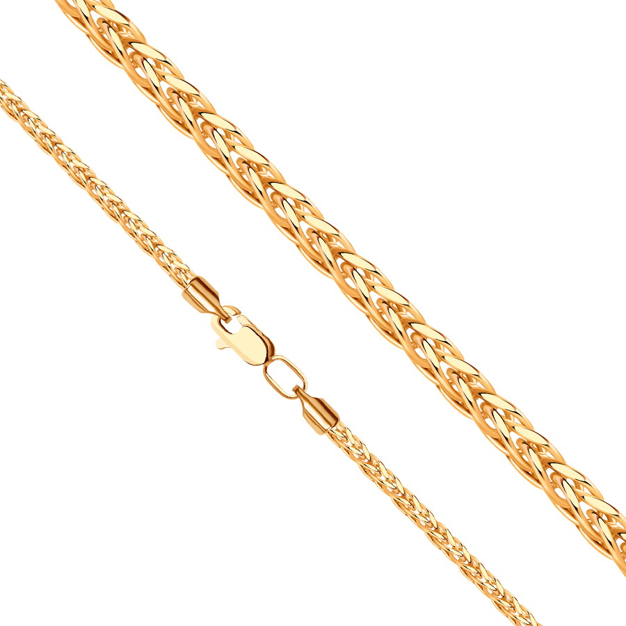 Ювелирное изделие - Цепь из красного золота, плетение Колос в магазине Best-Gold 063412