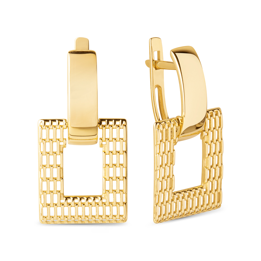 Ювелирное изделие - Серьги из желтого золота без вставок в магазине Best-Gold 028016