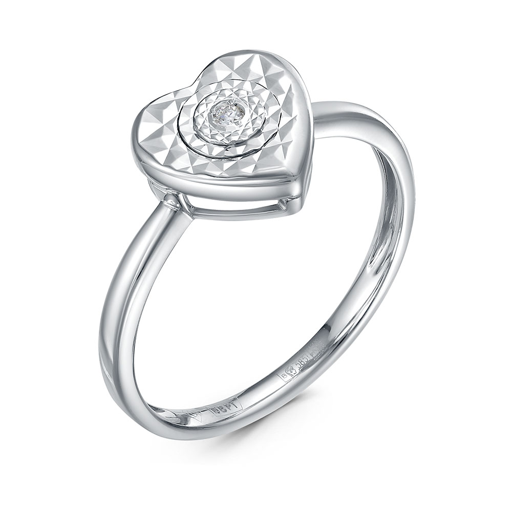 Кольцо из белого золота с бриллиантом Ювелирное изделие - Кольцо из белого золота с бриллиантом в магазине Best-Gold 153873