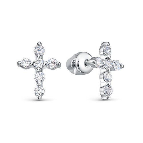 Серьги из серебра с фианитами Ювелирное изделие - Серьги из серебра с фианитами в магазине Best-Gold 141072