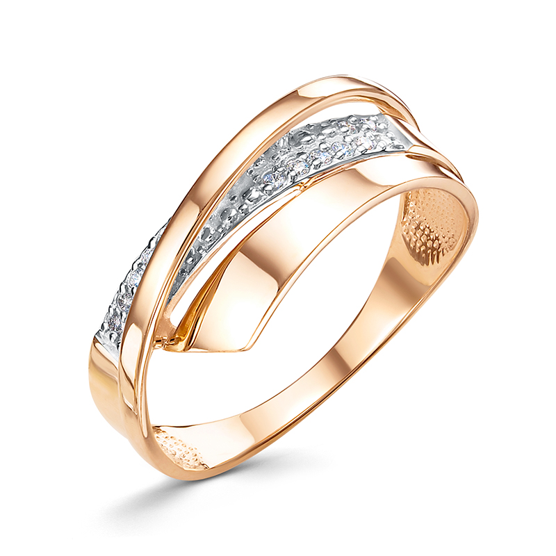 Кольцо из красного золота с фианитами Ювелирное изделие - Кольцо из красного золота с фианитами в магазине Best-Gold 133165