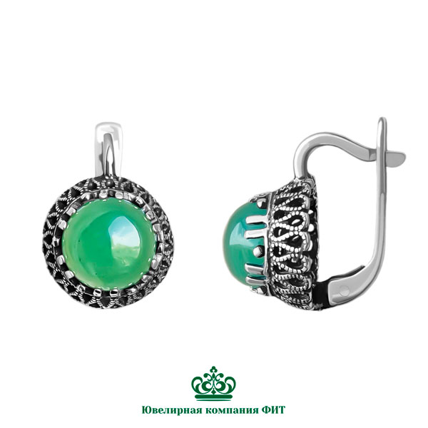 Серьги из серебра с кварцем Ювелирное изделие - Серьги из серебра с кварцем в магазине Best-Gold 153265