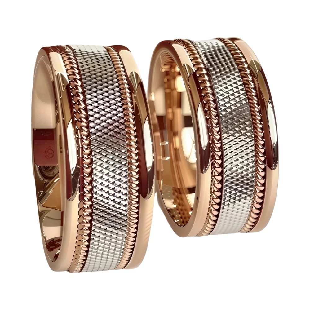 Ювелирное изделие - Обручальное кольцо из комбинированного золота в магазине Best-Gold 117001