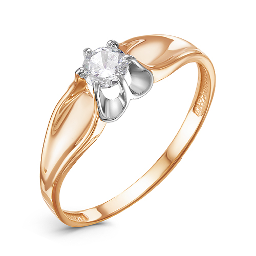 Ювелирное изделие - Кольцо из желтого золота с фианитами в магазине Best-Gold 126526