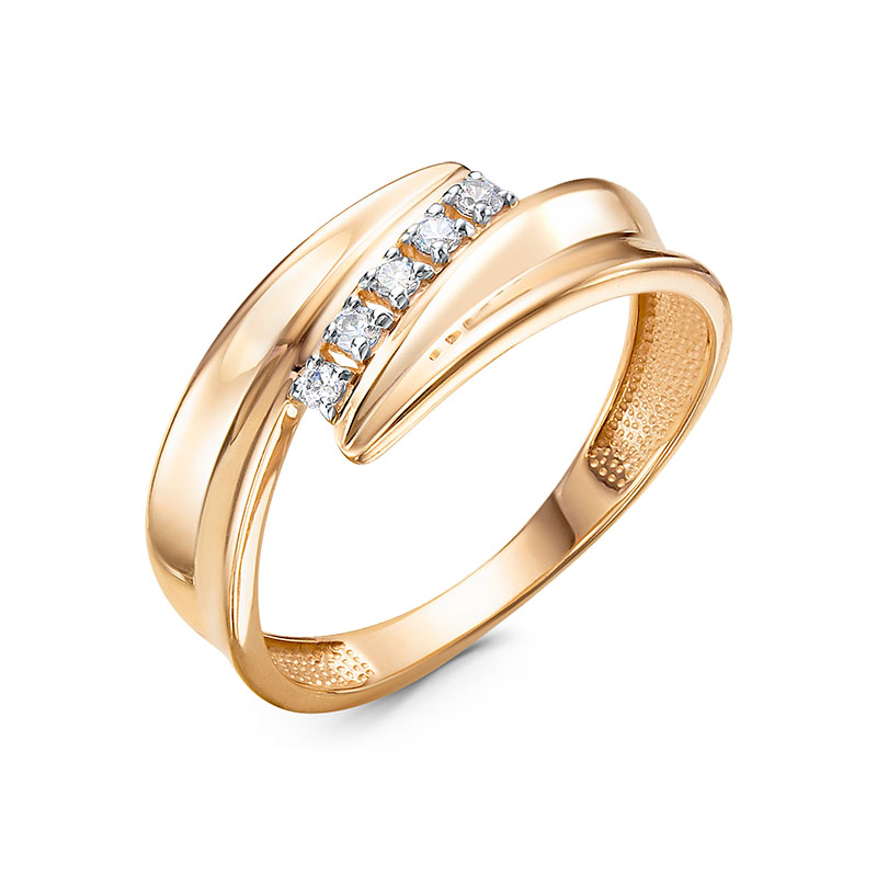 Кольцо из красного золота с фианитами Ювелирное изделие - Кольцо из красного золота с фианитами в магазине Best-Gold 133167