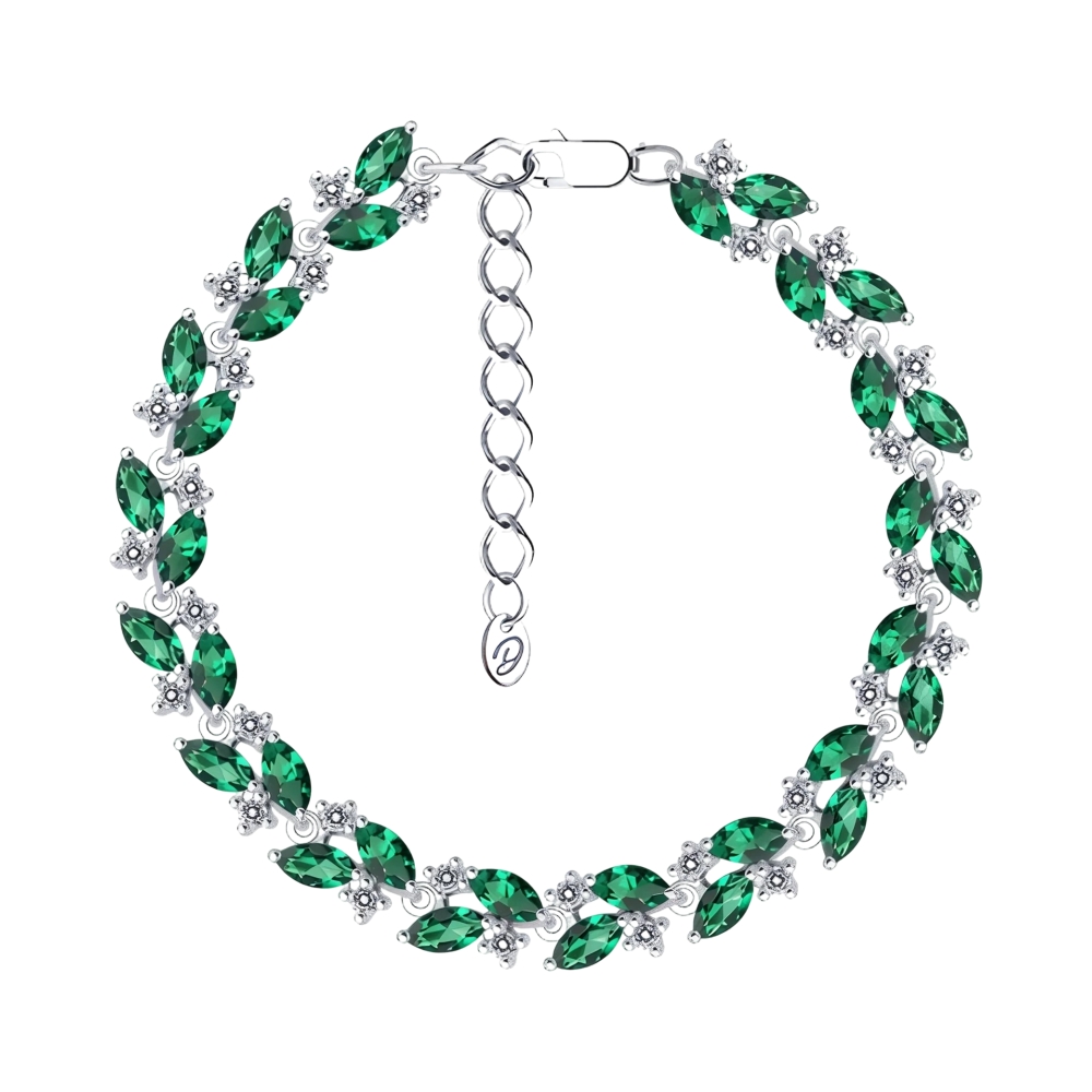 Браслет из серебра с фианитами Ювелирное изделие - Браслет из серебра с фианитами в магазине Best-Gold 152905