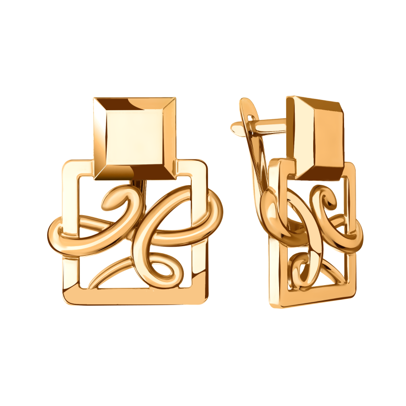 Серьги из красного золота Ювелирное изделие - Серьги из красного золота в магазине Best-Gold 033852