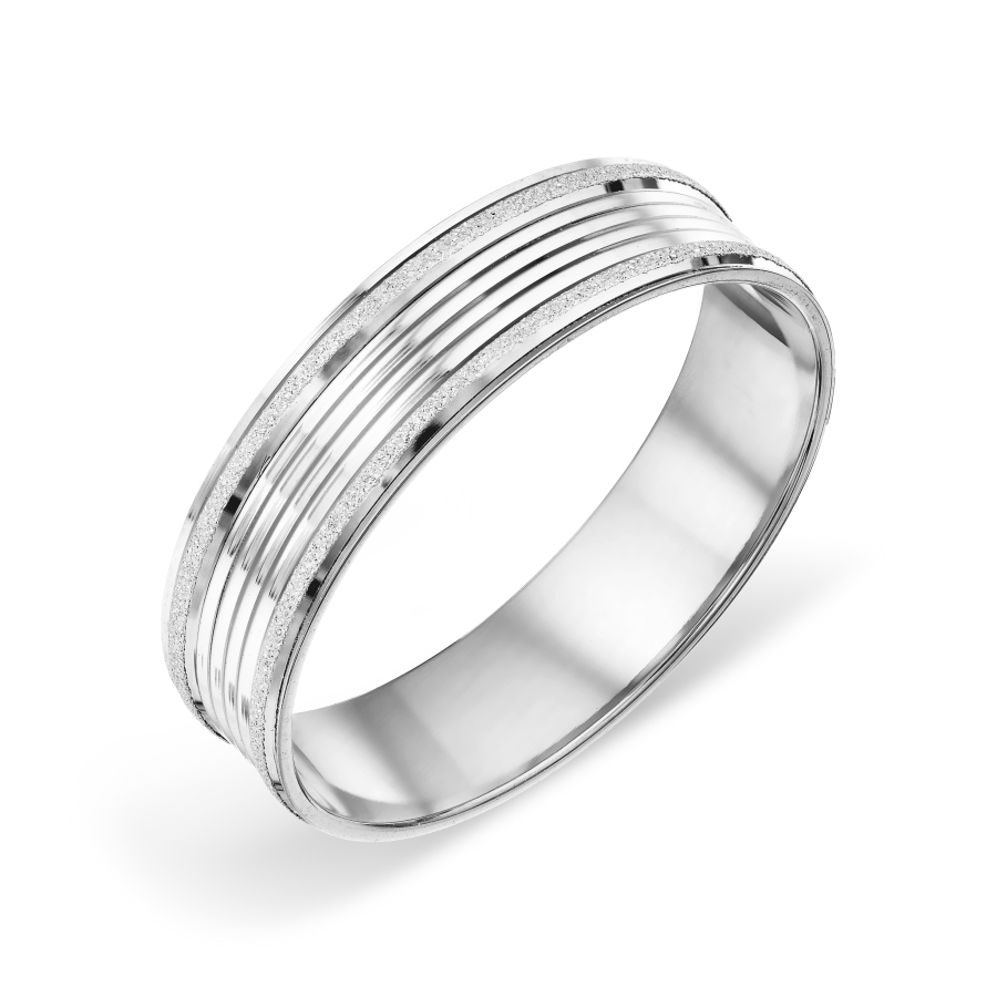 Ювелирное изделие - Обручальное кольцо в белом золоте в магазине Best-Gold 131319