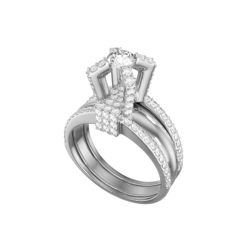 Кольцо из серебра с фианитами Ювелирное изделие - Кольцо из серебра с фианитами в магазине Best-Gold 121752