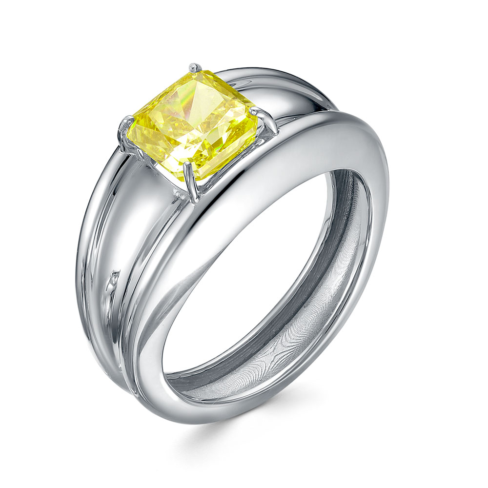 Кольцо из серебра с бриллианитом